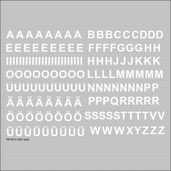 ABC weiß - Rub On randlos